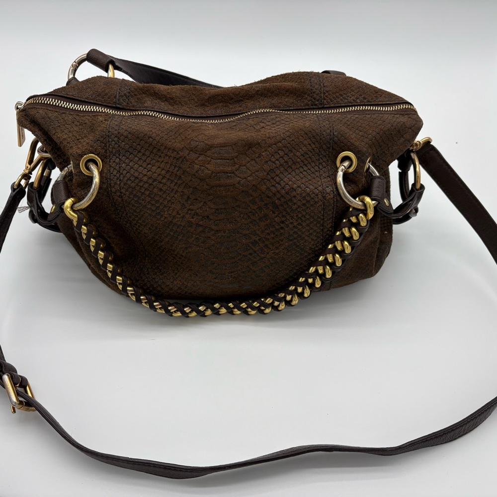 Michael Kors Python Print Leather Shoulder Bag - image 2